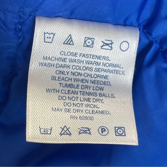 Lands End Vest Goose Down Feathers Blue Large Mens - Picture 3 of 11